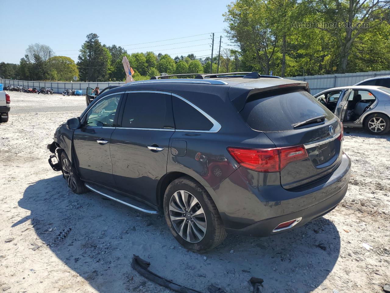 2016 Acura Mdx Technology Gray vin: 5FRYD3H49GB007703