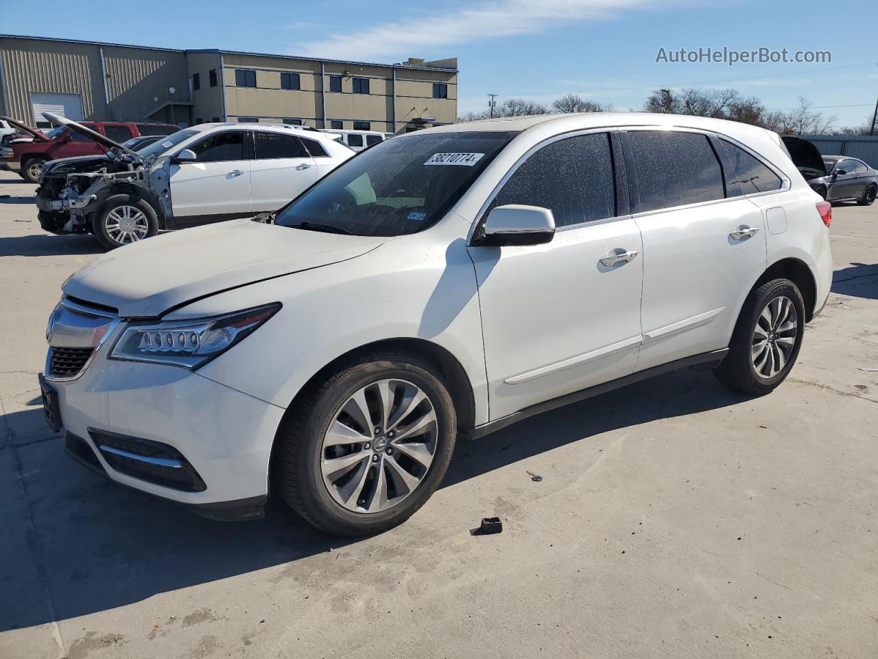 2016 Acura Mdx Technology White vin: 5FRYD3H49GB014098