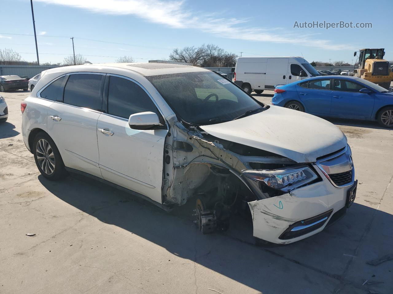 2016 Acura Mdx Technology White vin: 5FRYD3H49GB014098