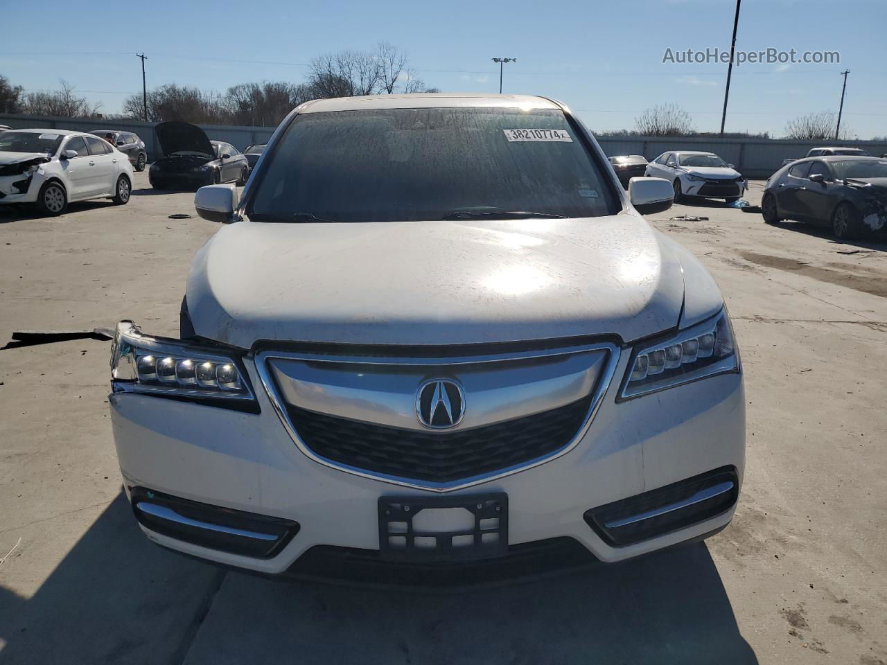 2016 Acura Mdx Technology White vin: 5FRYD3H49GB014098