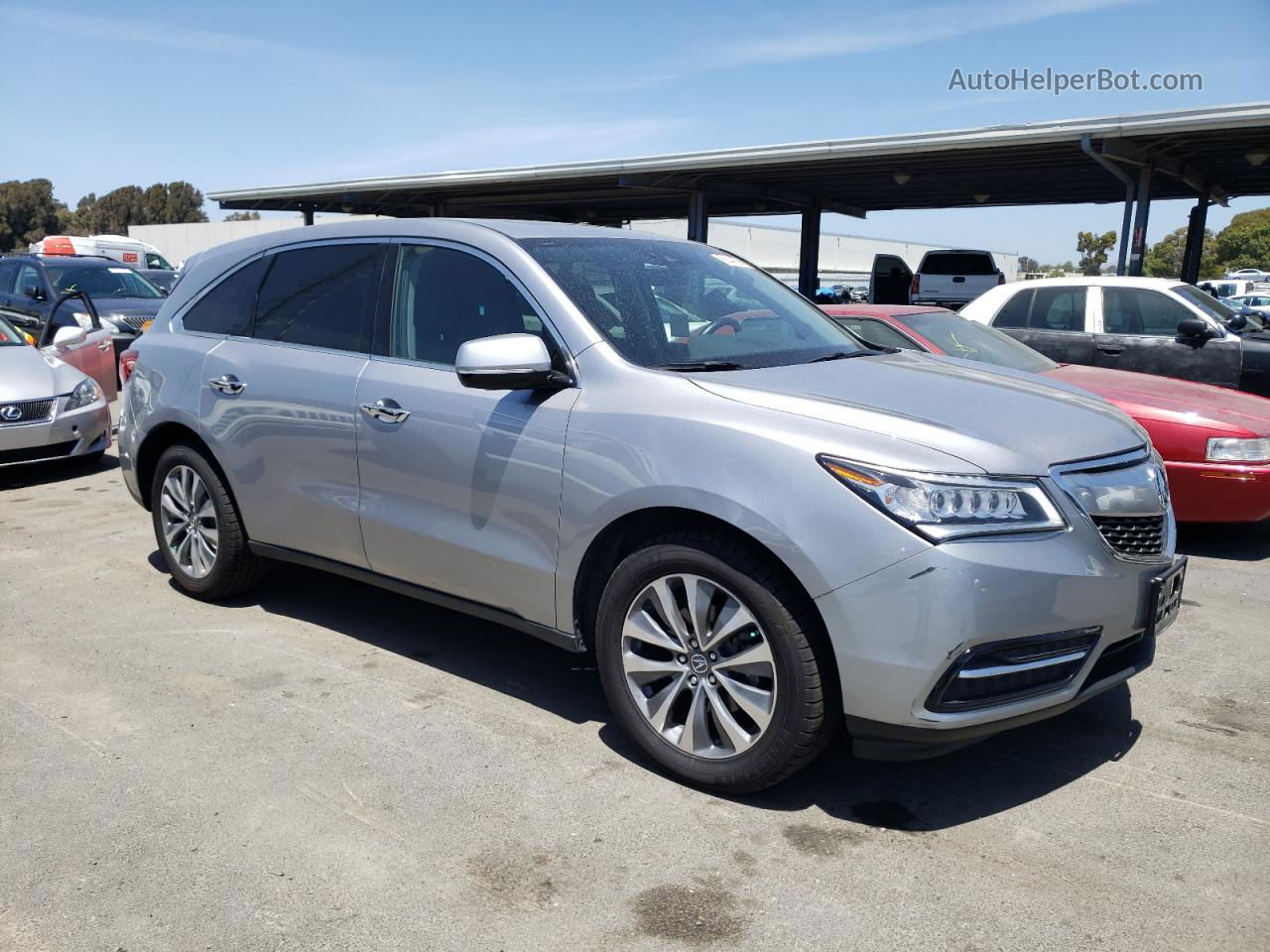 2016 Acura Mdx Technology Silver vin: 5FRYD3H49GB018197