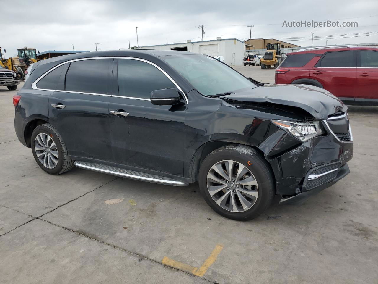 2016 Acura Mdx Technology Черный vin: 5FRYD3H4XGB006950