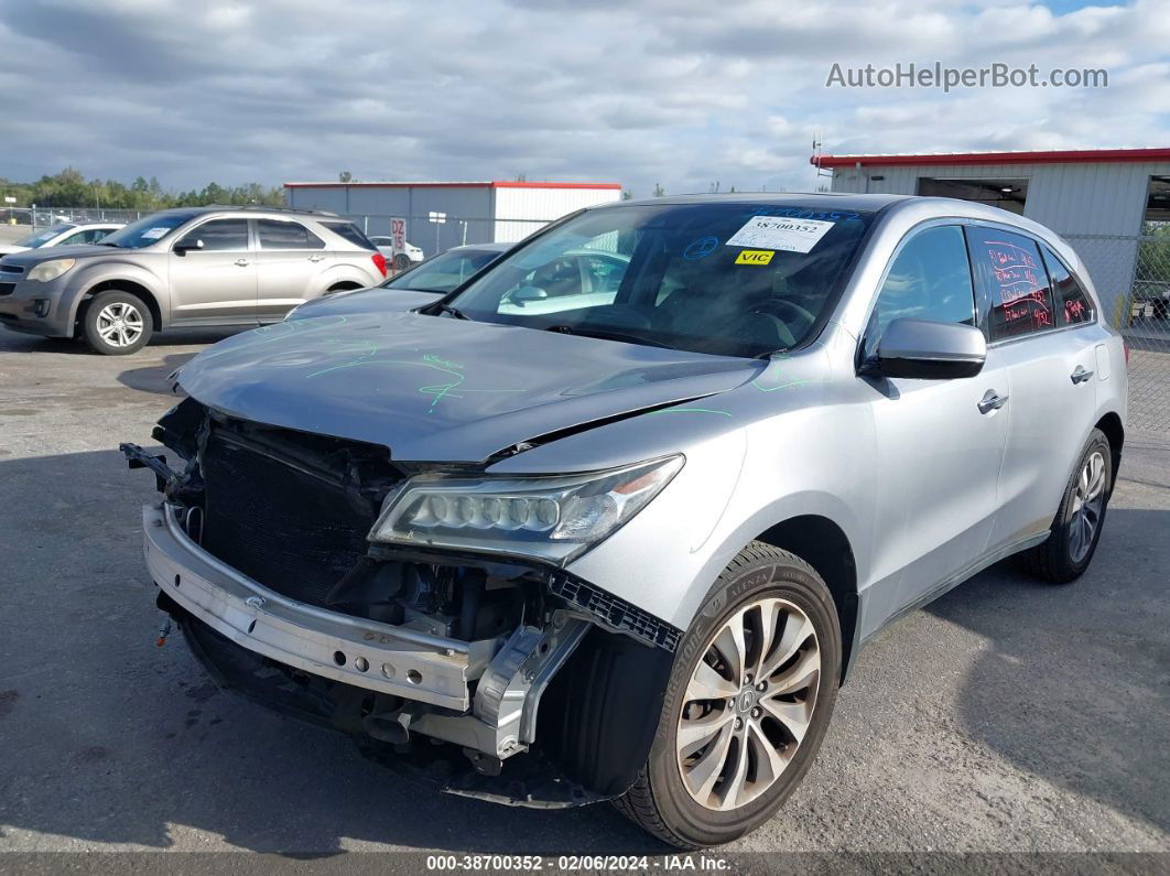 2016 Acura Mdx Technology   Acurawatch Plus Packages/technology Package Silver vin: 5FRYD3H4XGB012893