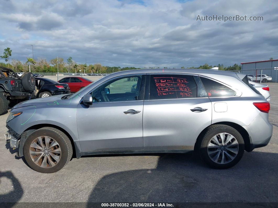 2016 Acura Mdx Technology   Acurawatch Plus Packages/technology Package Silver vin: 5FRYD3H4XGB012893