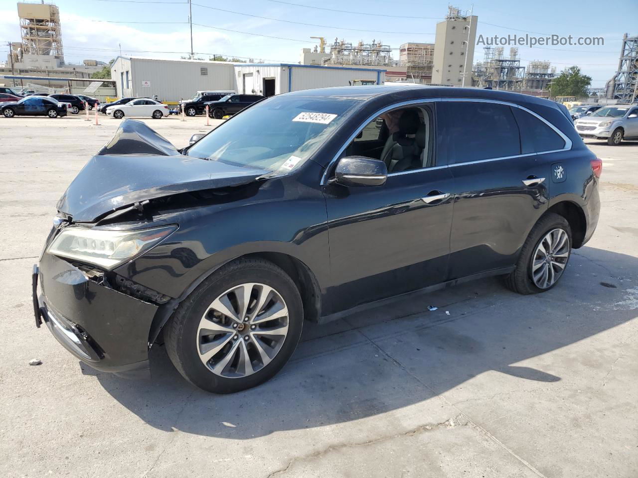 2016 Acura Mdx Technology Черный vin: 5FRYD3H66GB002752