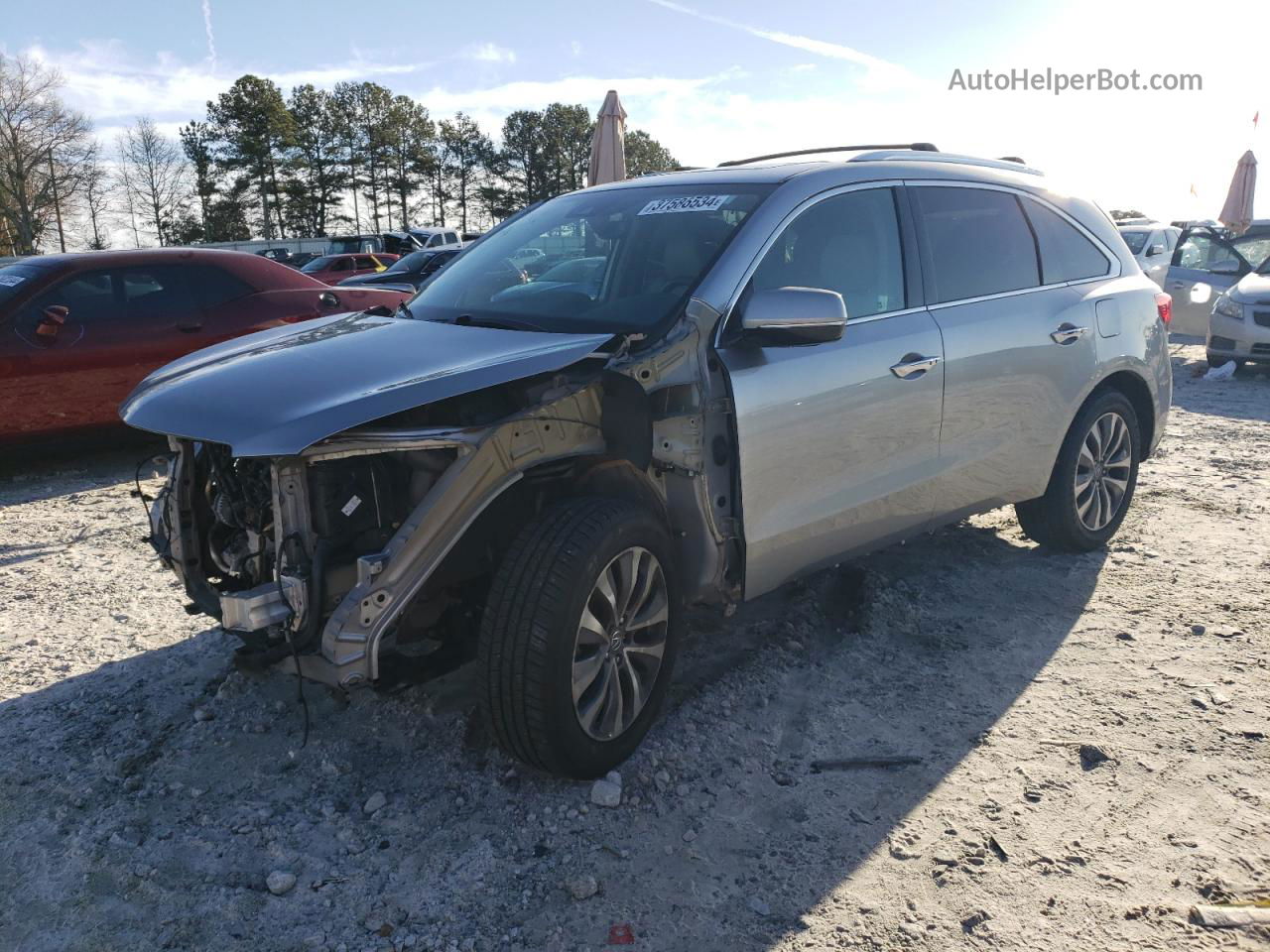 2016 Acura Mdx Technology Silver vin: 5FRYD3H68GB013784