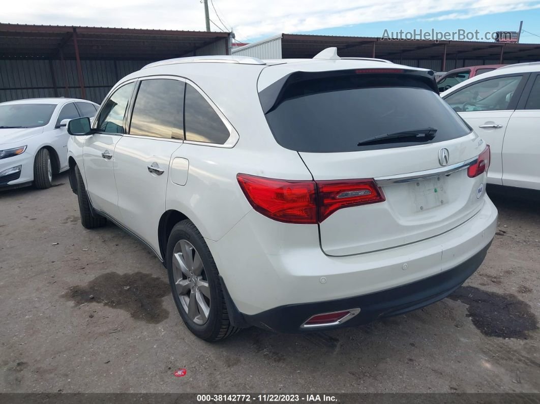 2016 Acura Mdx Advance & Entertainment Packages/advance Package Белый vin: 5FRYD3H90GB013224