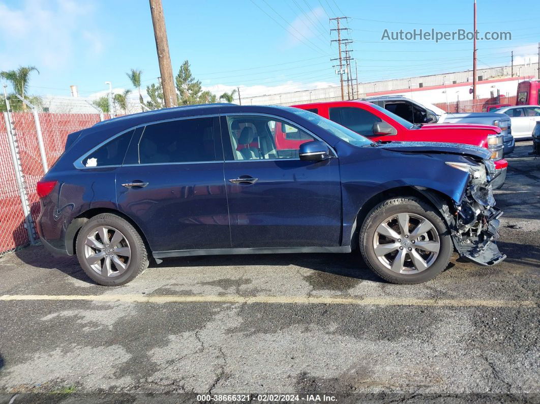 2016 Acura Mdx Advance   Entertainment Packages/advance Package Blue vin: 5FRYD3H91GB004211