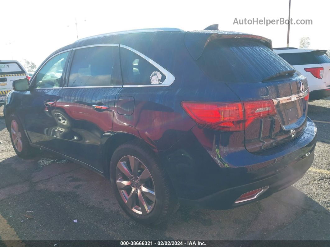 2016 Acura Mdx Advance   Entertainment Packages/advance Package Blue vin: 5FRYD3H91GB004211