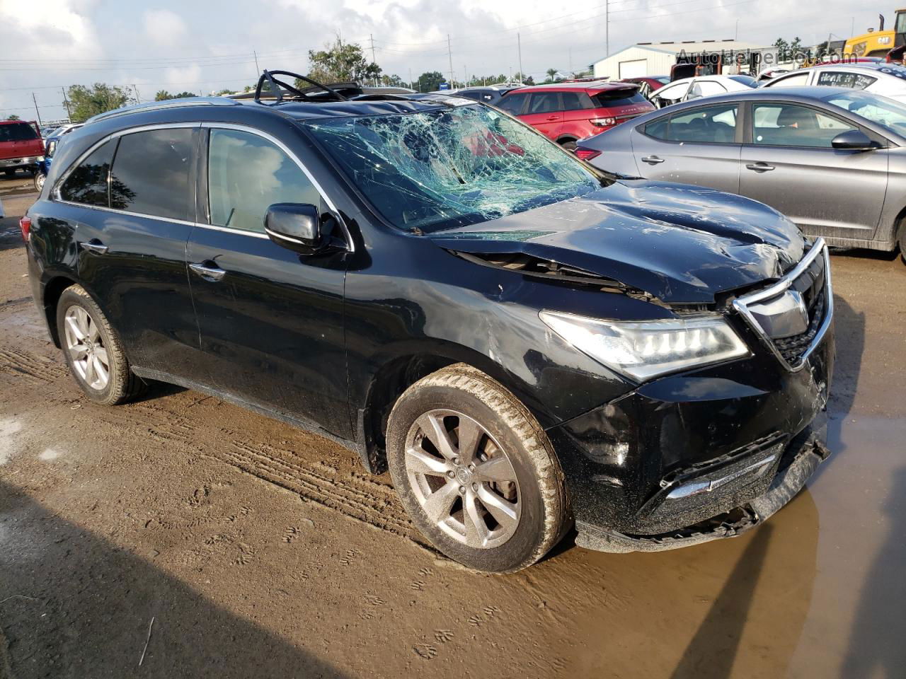 2016 Acura Mdx Advance Черный vin: 5FRYD3H94GB008365