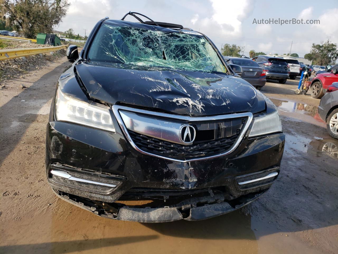 2016 Acura Mdx Advance Черный vin: 5FRYD3H94GB008365