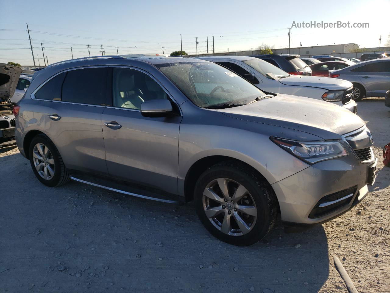 2016 Acura Mdx Advance Silver vin: 5FRYD3H96GB017410