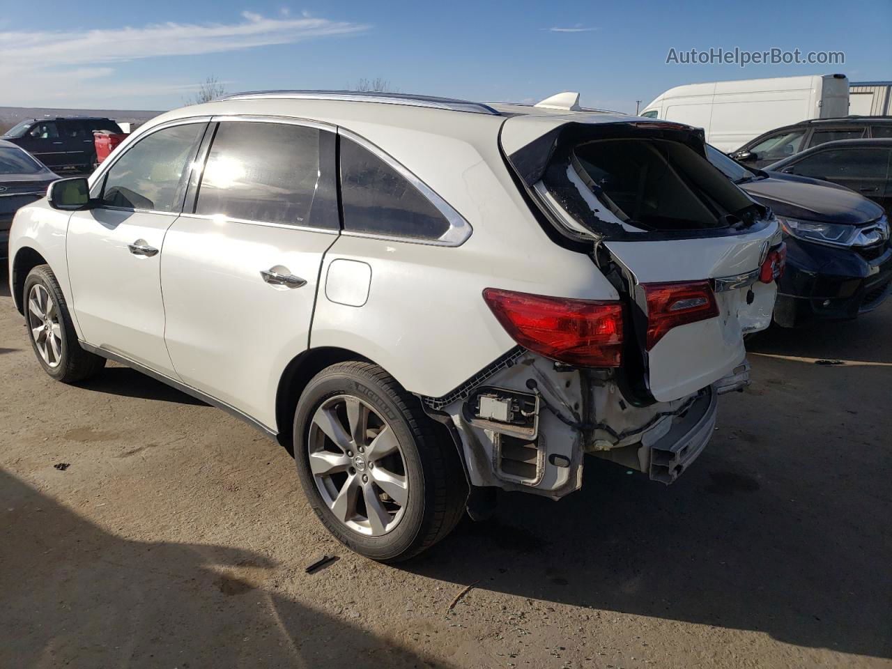 2016 Acura Mdx Advance White vin: 5FRYD3H97GB007811