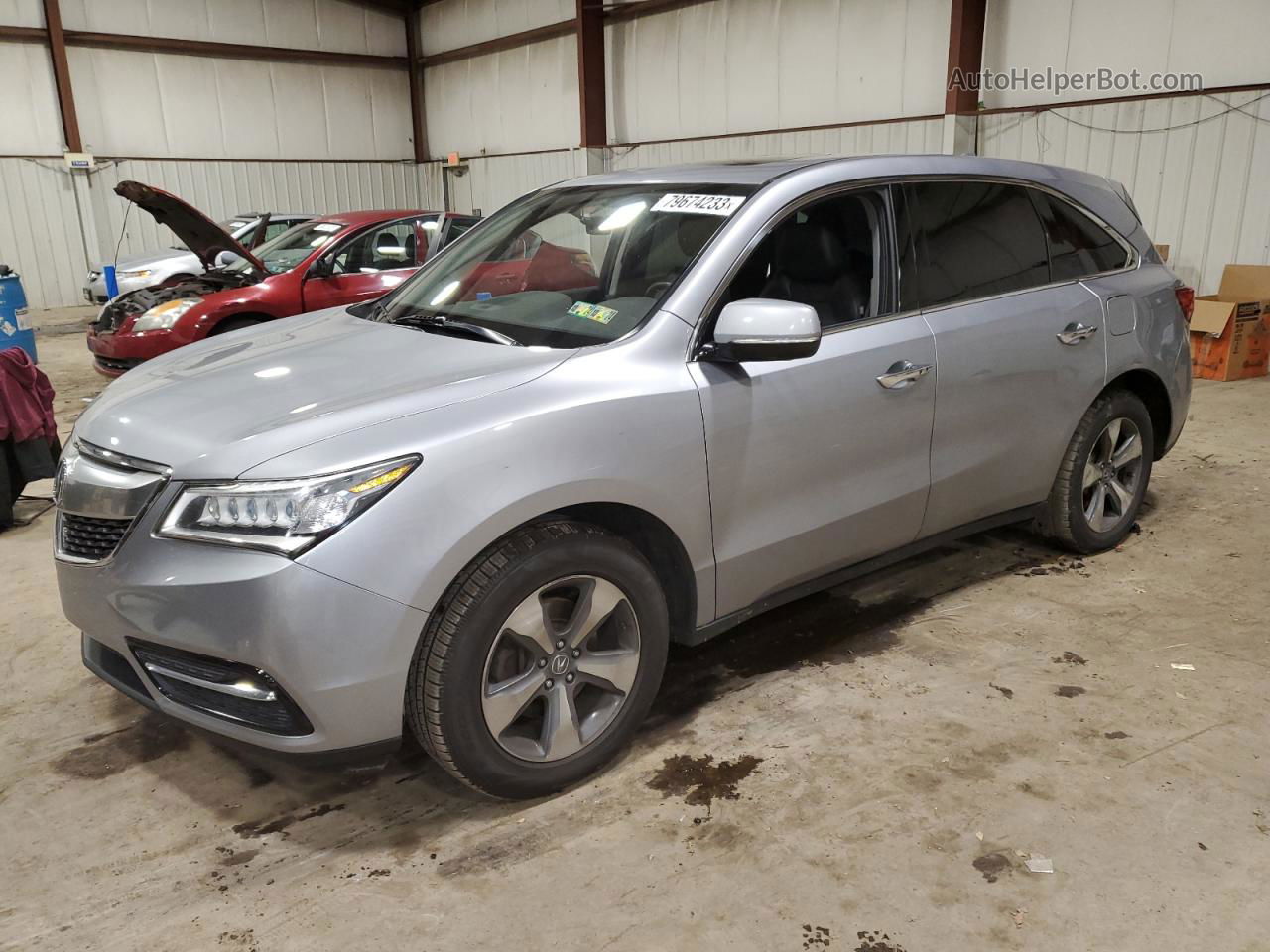 2016 Acura Mdx  Серебряный vin: 5FRYD4H20GB027200