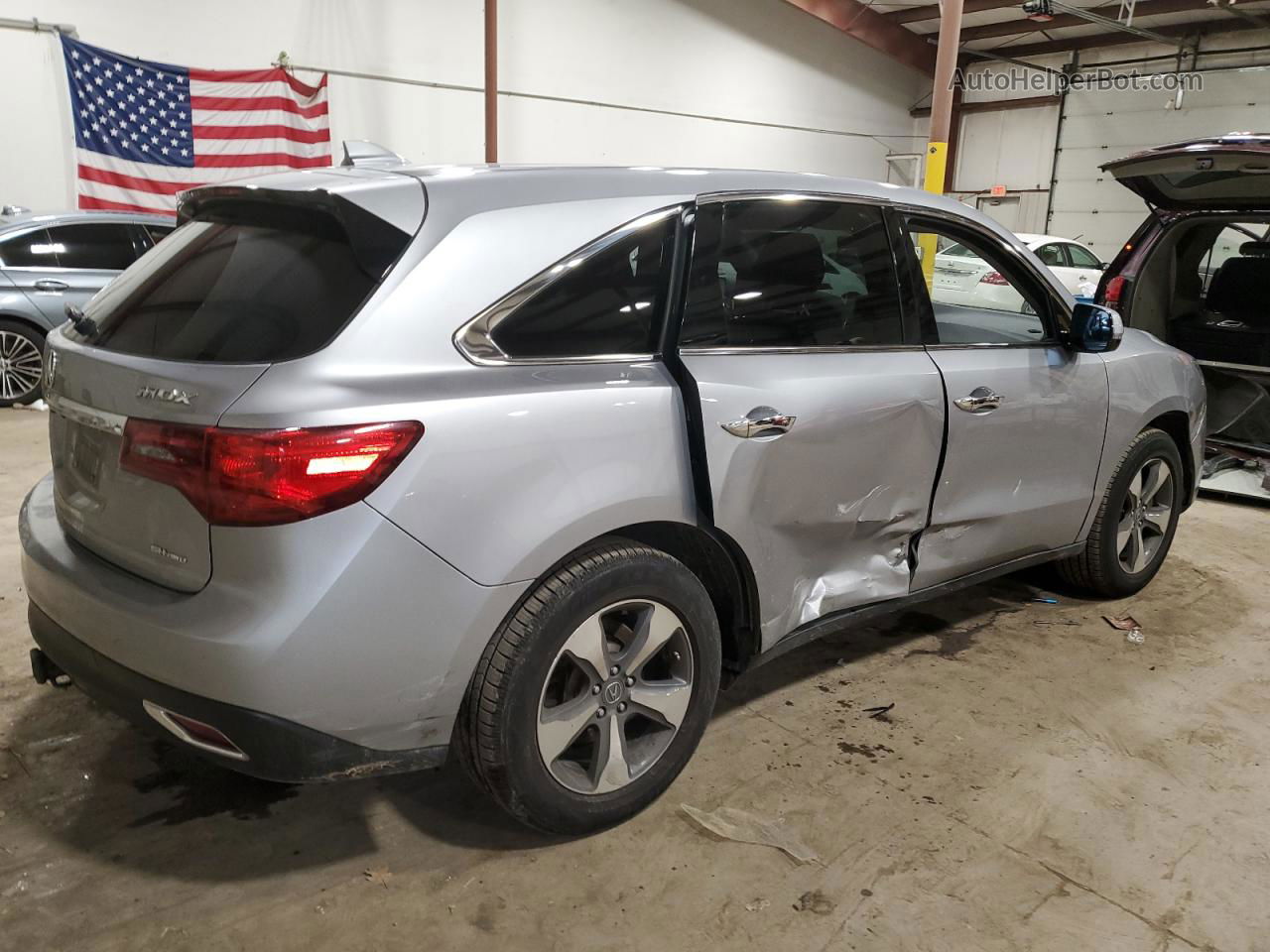 2016 Acura Mdx  Серебряный vin: 5FRYD4H20GB027200