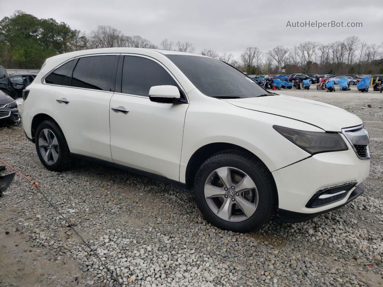 2016 Acura Mdx  White vin: 5FRYD4H20GB043896