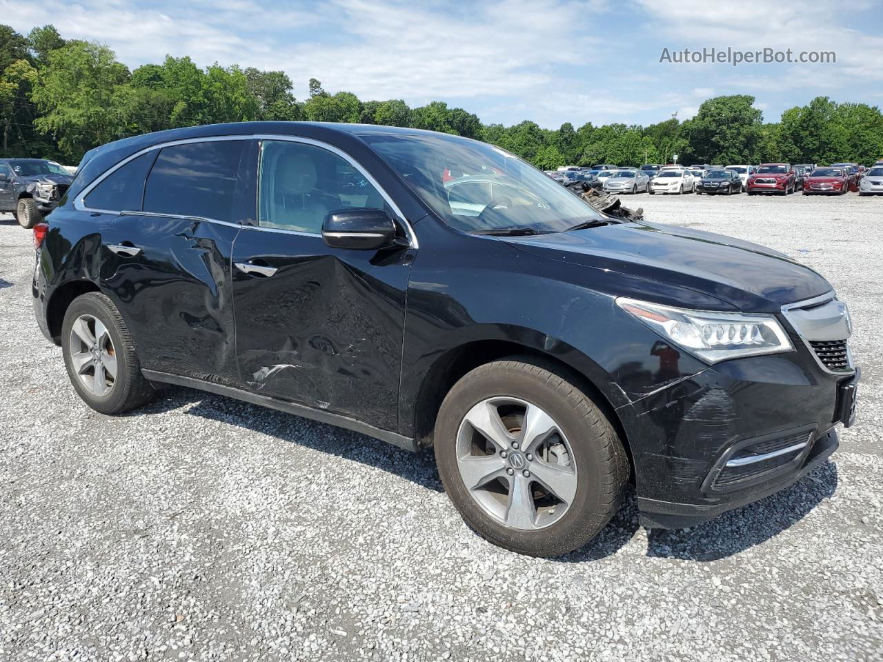 2016 Acura Mdx  Черный vin: 5FRYD4H21GB018179