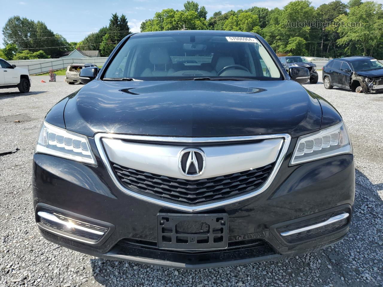 2016 Acura Mdx  Черный vin: 5FRYD4H21GB018179