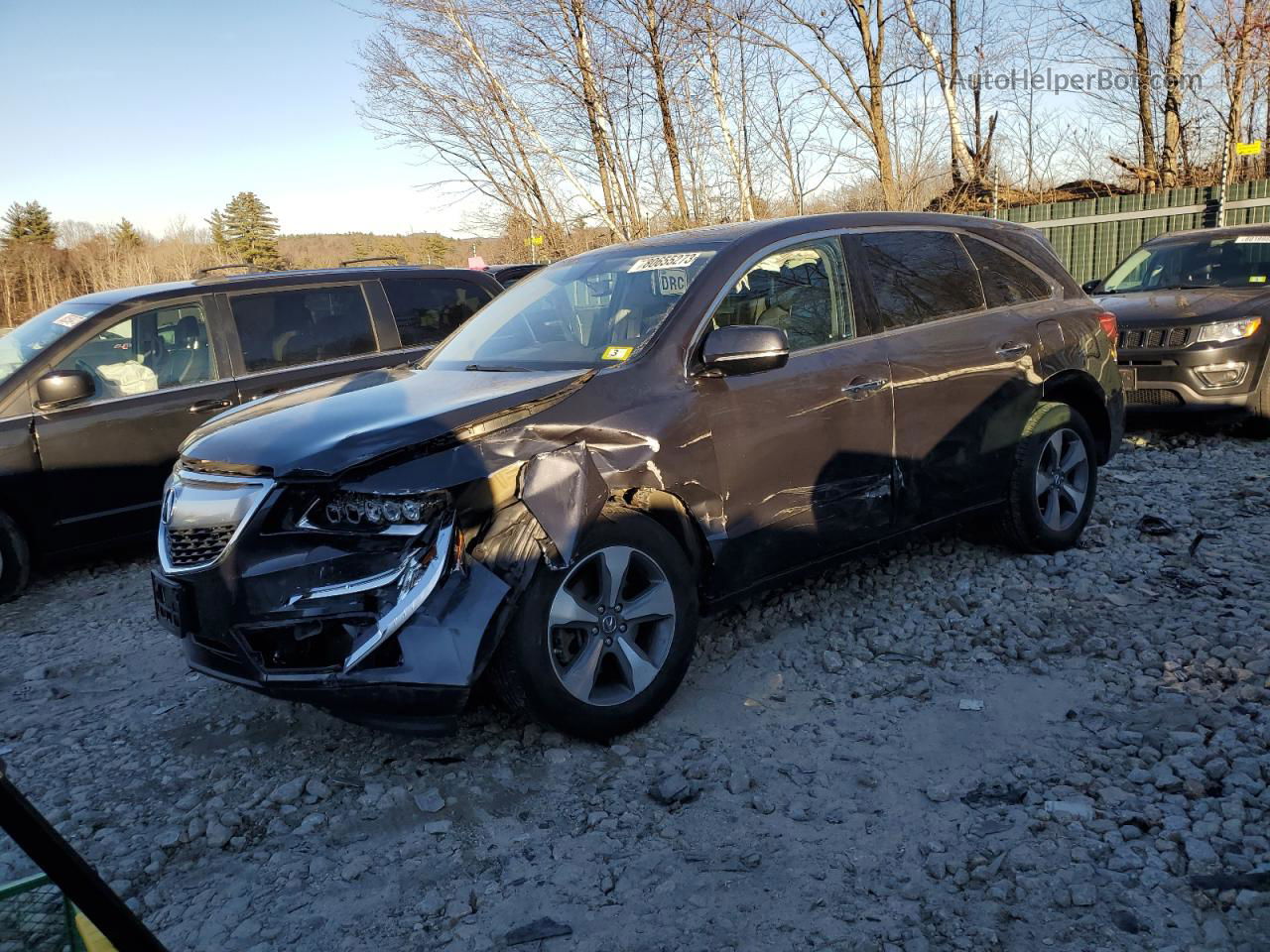 2016 Acura Mdx  Gray vin: 5FRYD4H23GB049739