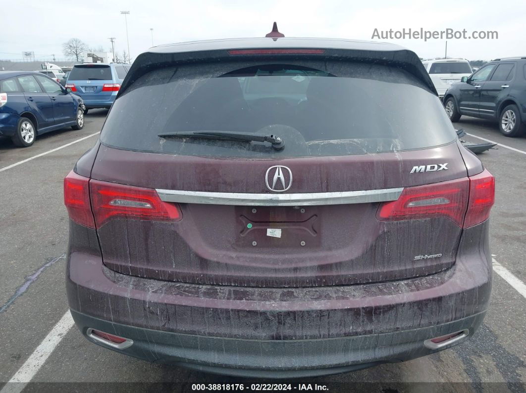 2016 Acura Mdx   Бордовый vin: 5FRYD4H24GB042797