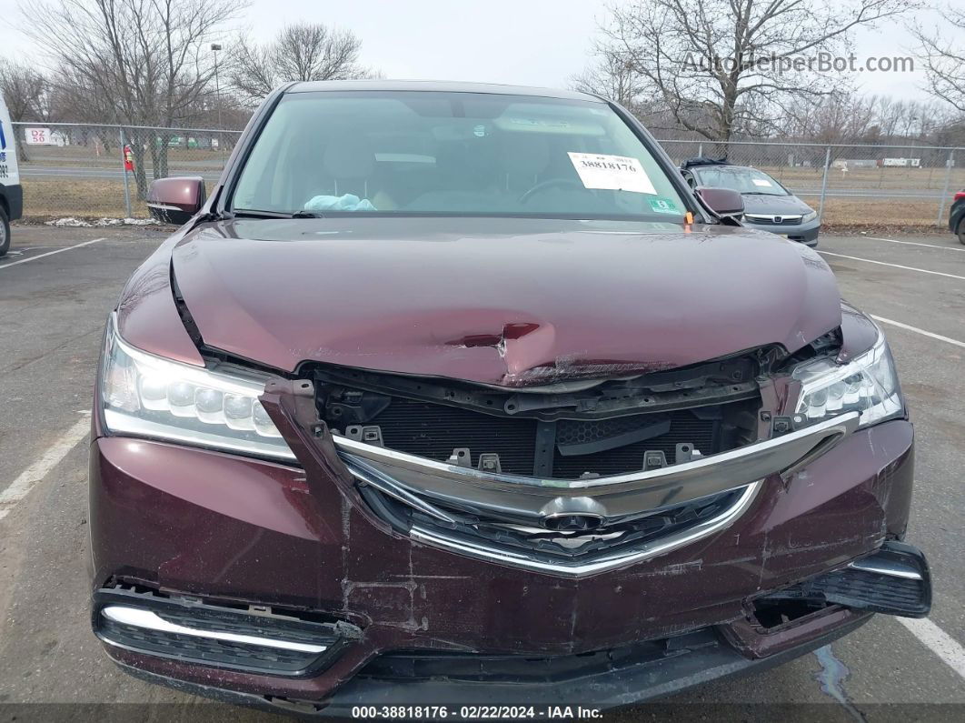 2016 Acura Mdx   Burgundy vin: 5FRYD4H24GB042797