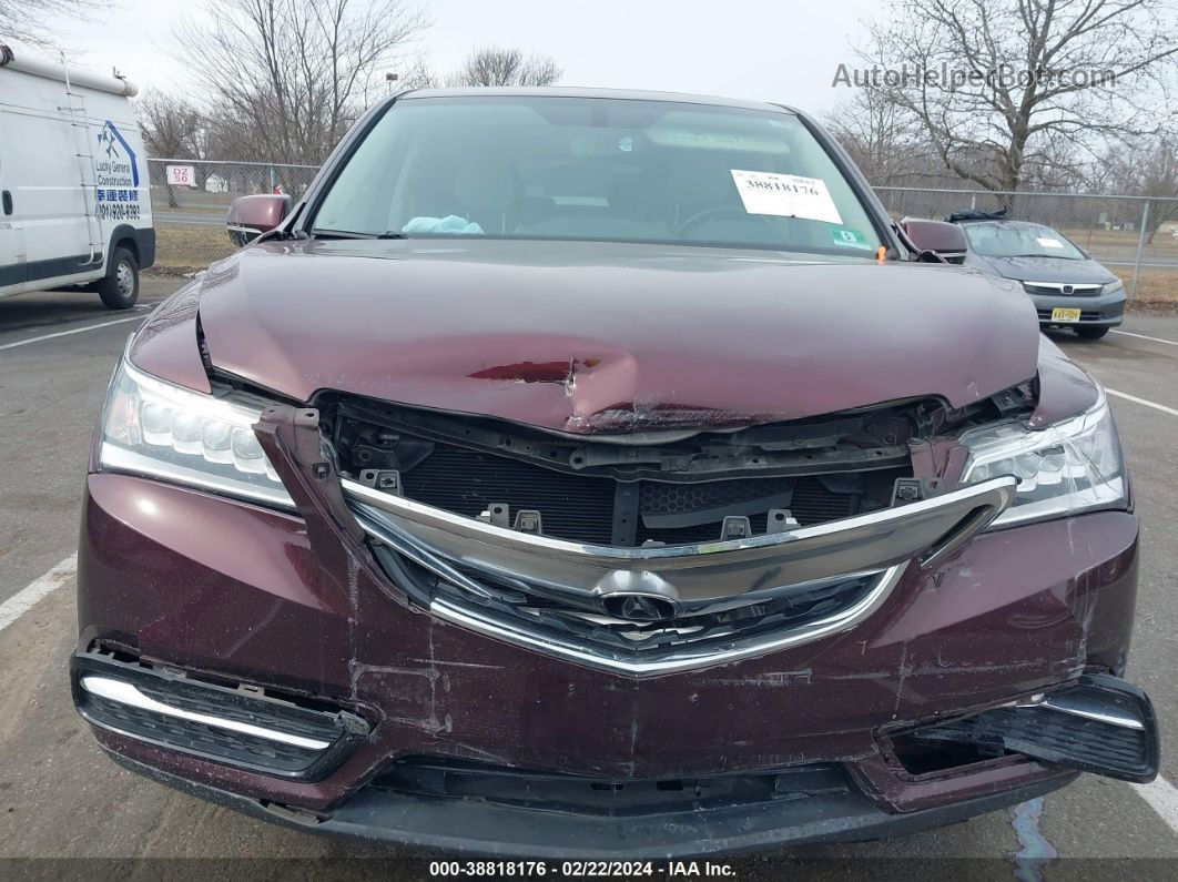 2016 Acura Mdx   Burgundy vin: 5FRYD4H24GB042797