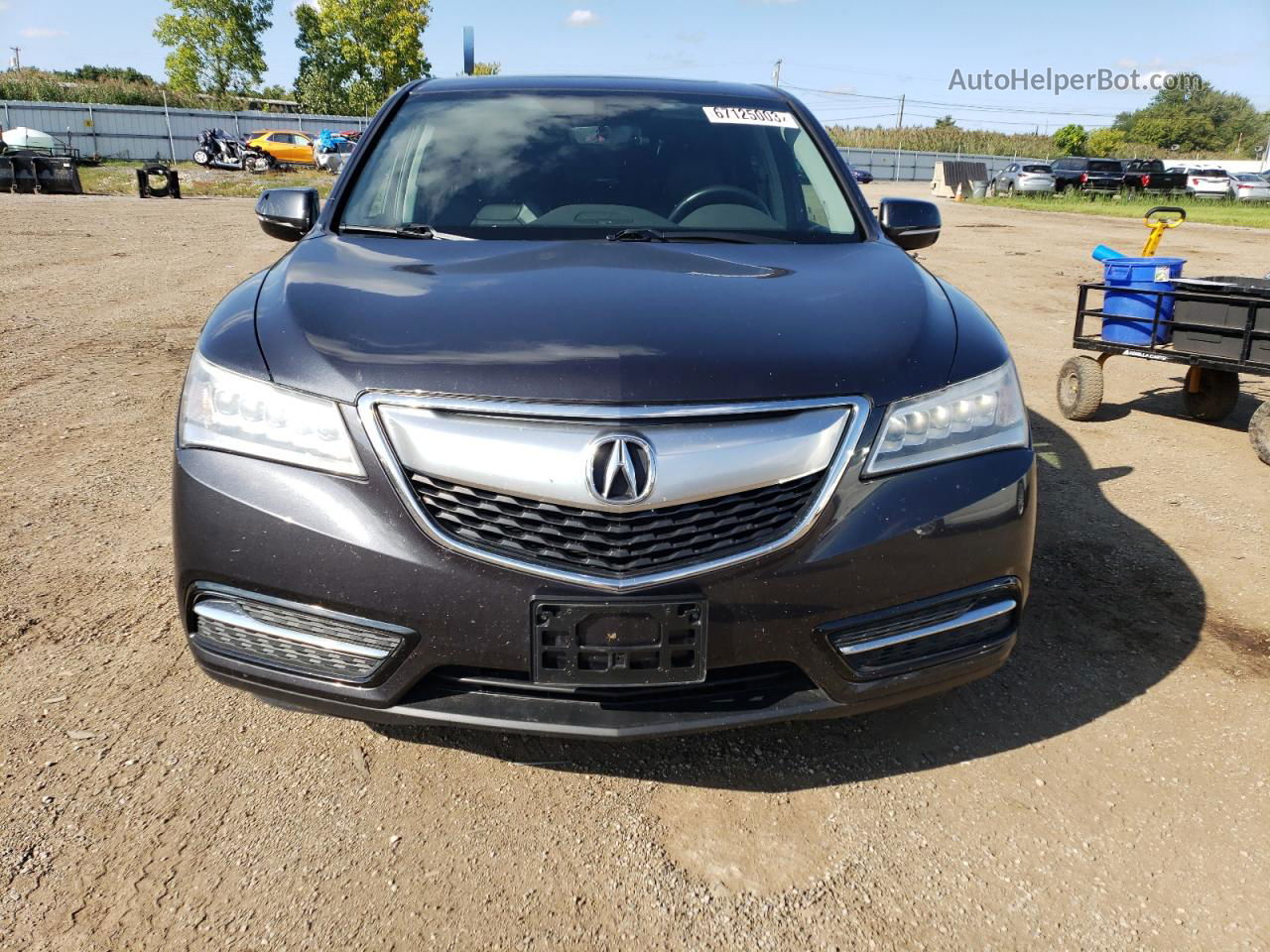 2016 Acura Mdx  Gray vin: 5FRYD4H24GB055288