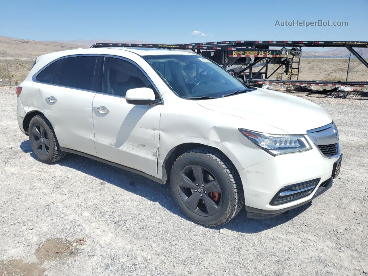 2016 Acura Mdx  White vin: 5FRYD4H24GB058238