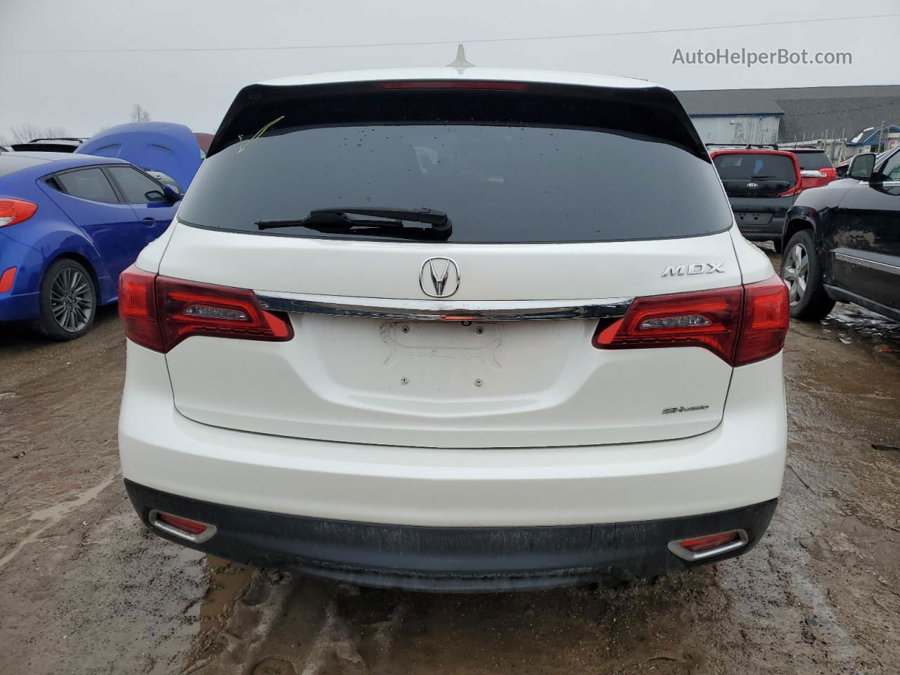 2016 Acura Mdx  White vin: 5FRYD4H26GB007291