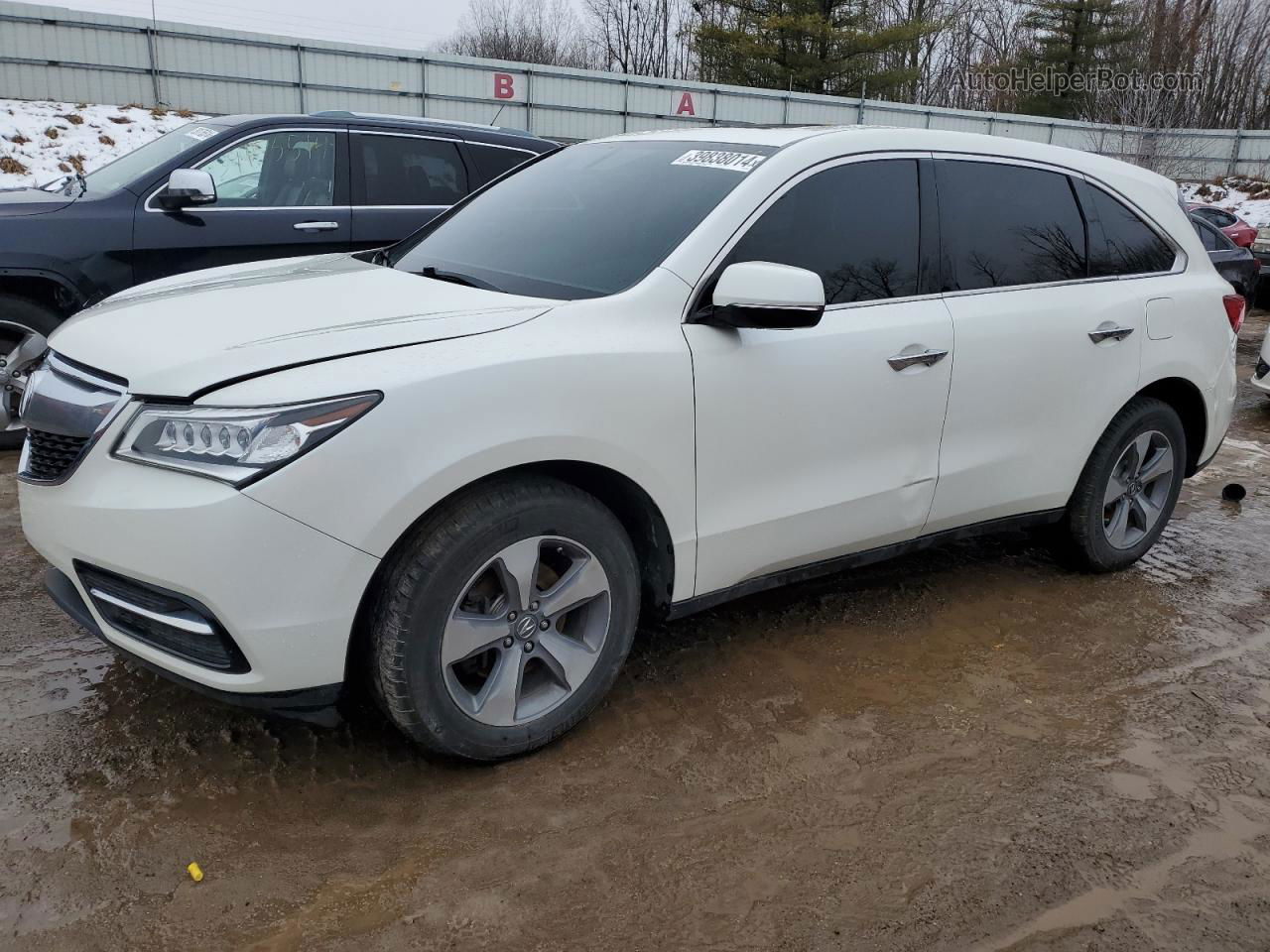 2016 Acura Mdx  White vin: 5FRYD4H26GB007291