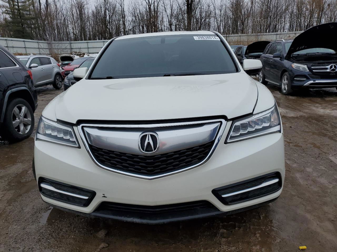 2016 Acura Mdx  White vin: 5FRYD4H26GB007291