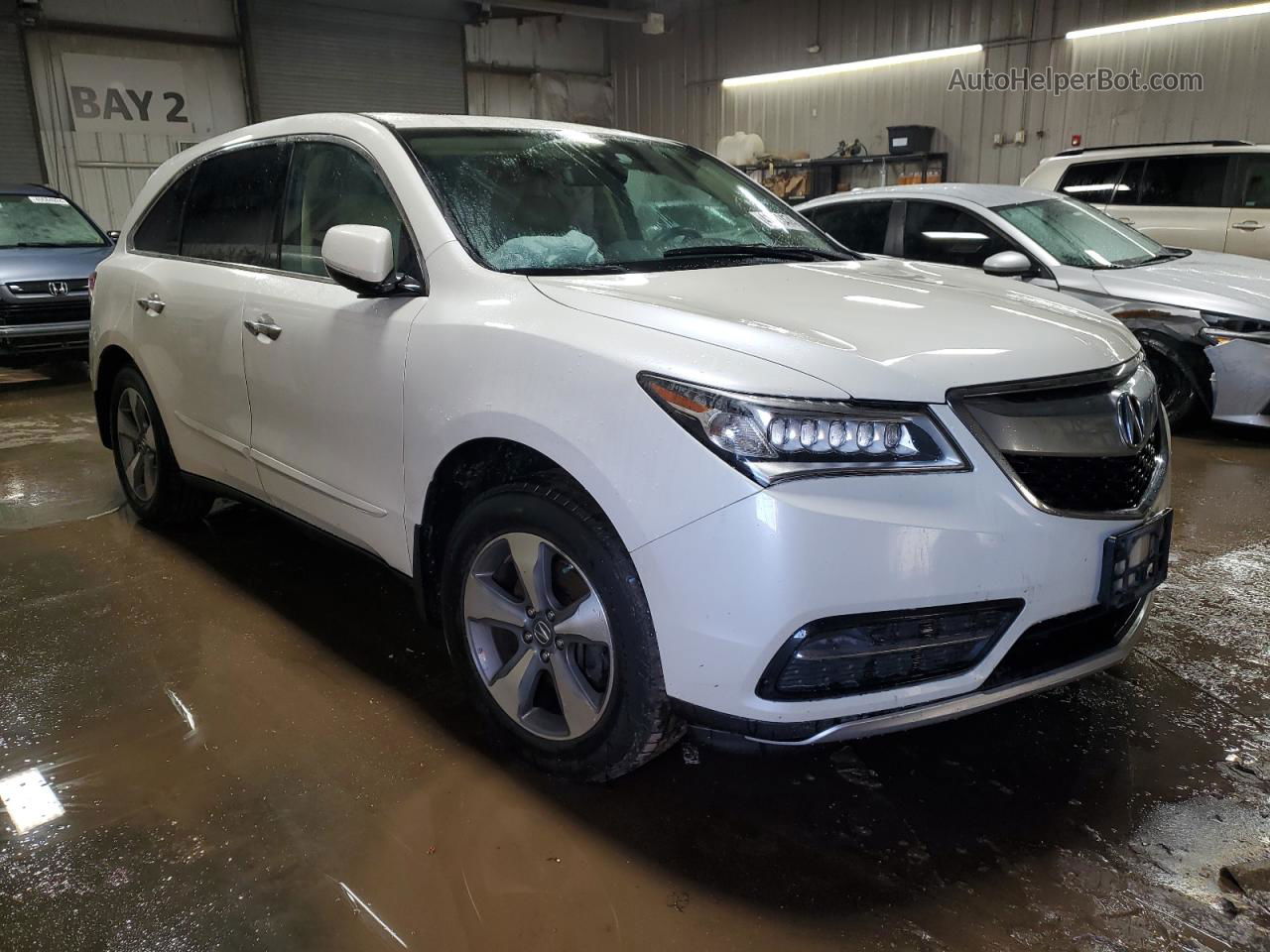 2016 Acura Mdx  White vin: 5FRYD4H27GB022270