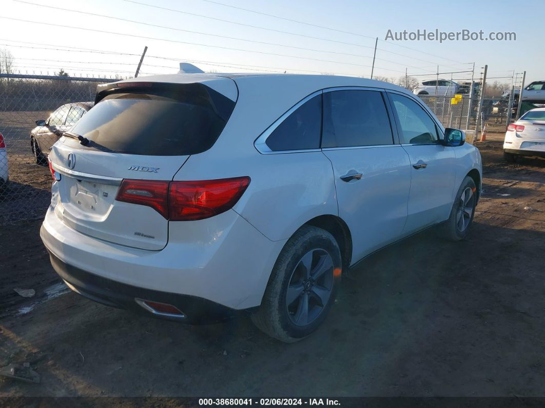 2016 Acura Mdx 3.5l (a9)/w/acurawatch Plus White vin: 5FRYD4H27GB022298