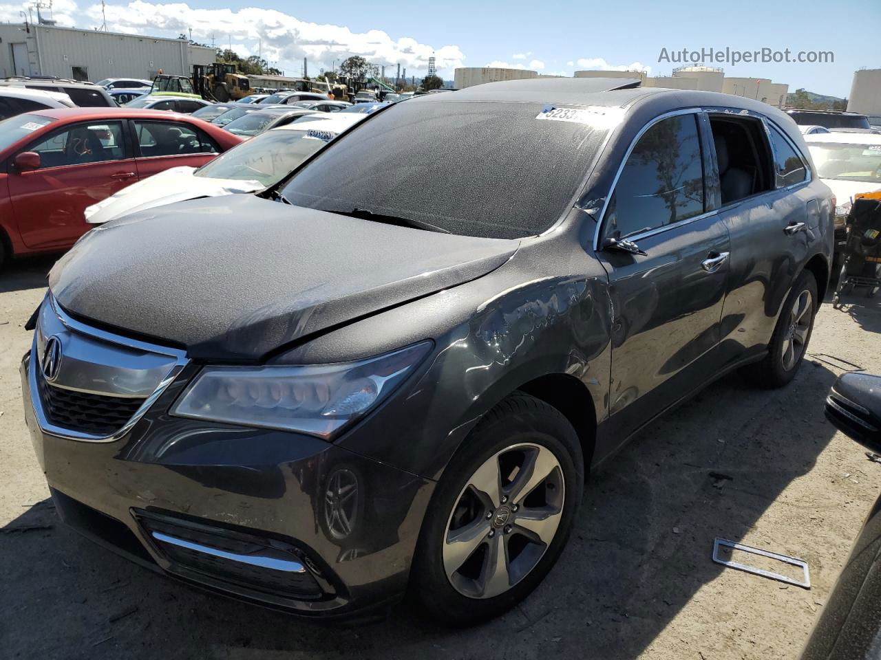 2016 Acura Mdx  Gray vin: 5FRYD4H27GB024360