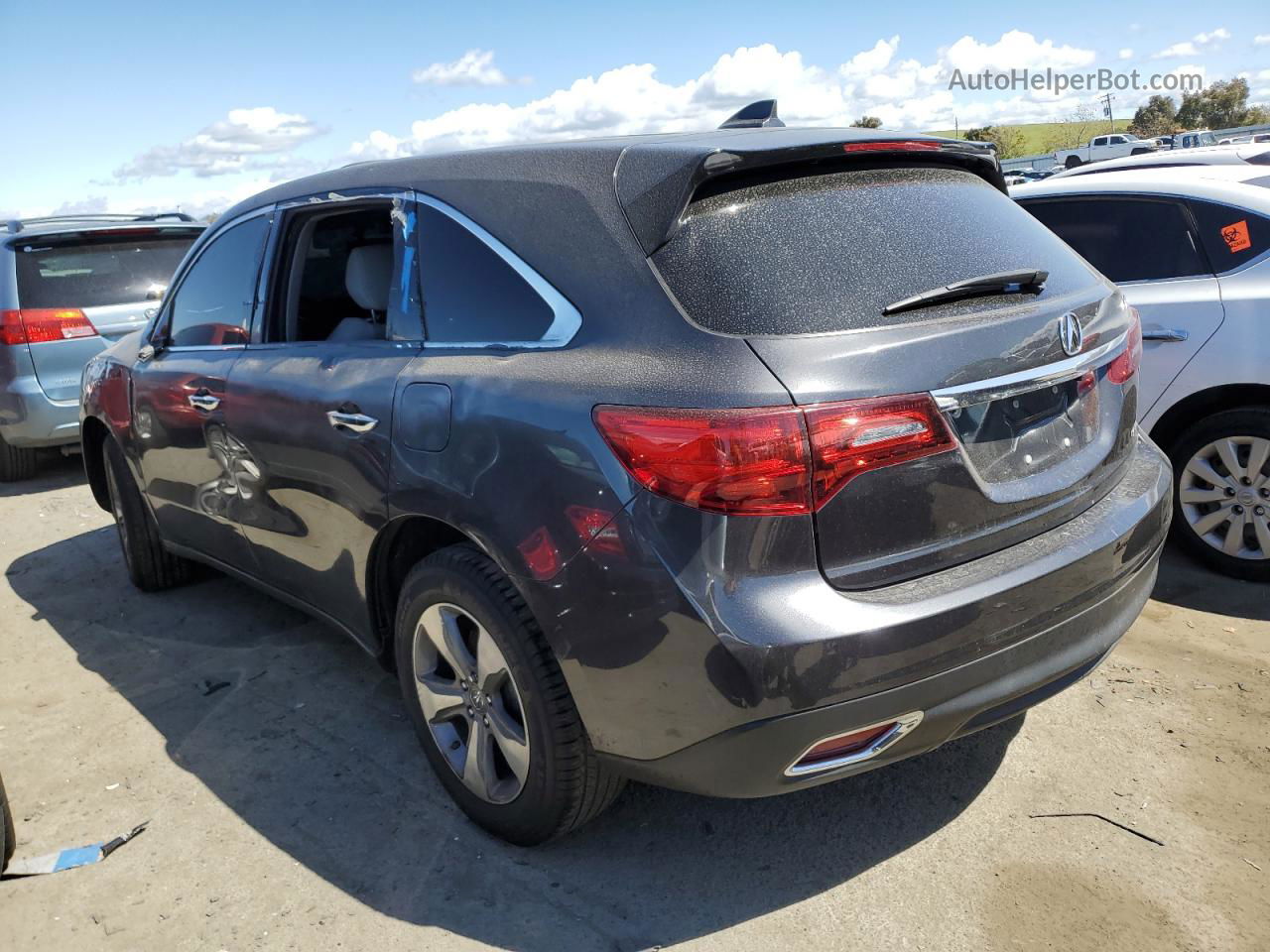 2016 Acura Mdx  Gray vin: 5FRYD4H27GB024360