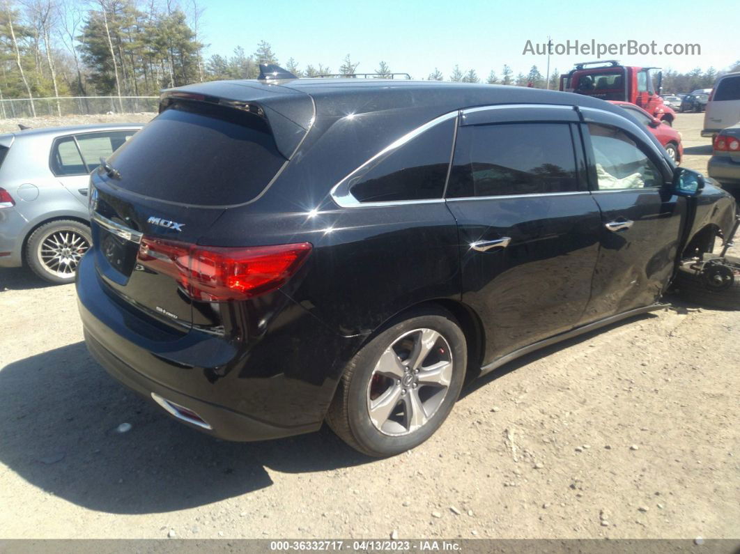 2016 Acura Mdx   Черный vin: 5FRYD4H27GB048111