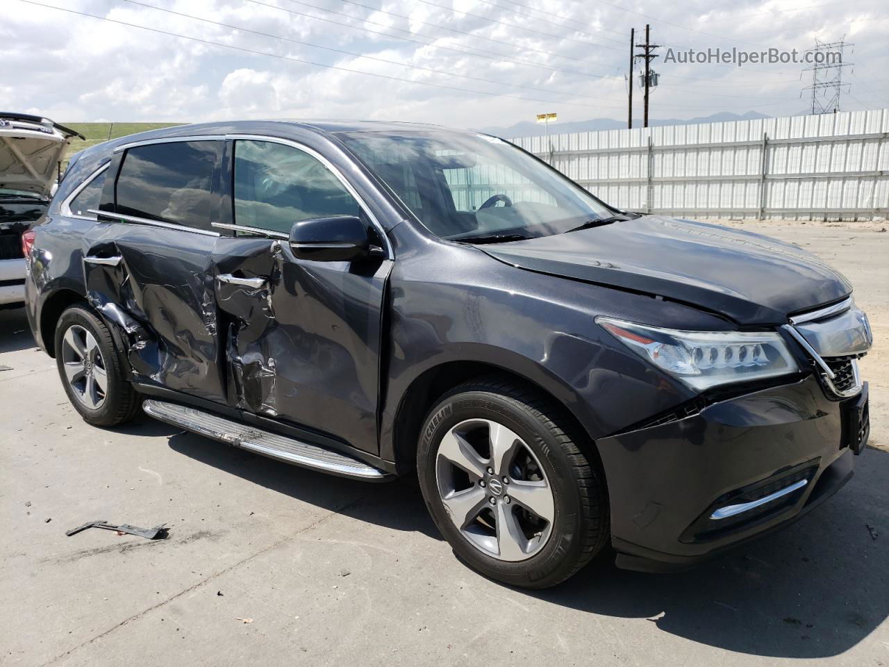 2016 Acura Mdx  Charcoal vin: 5FRYD4H28GB049722