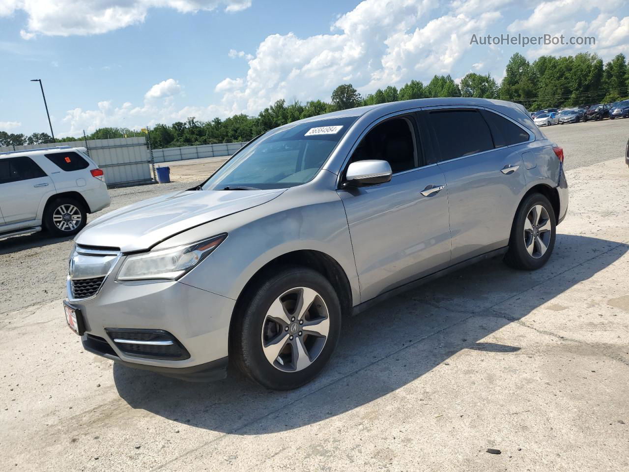 2016 Acura Mdx  Серый vin: 5FRYD4H29GB002702