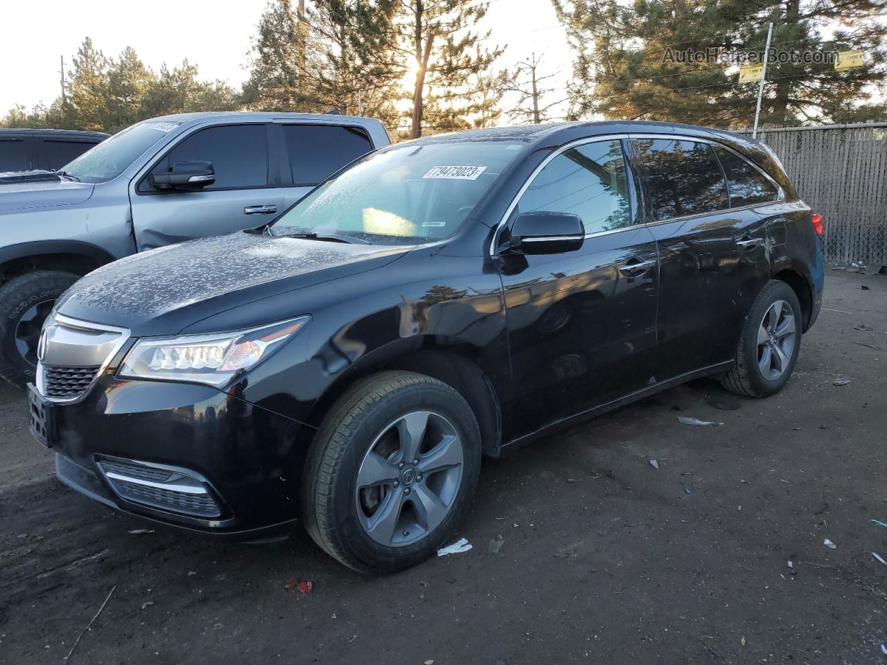 2016 Acura Mdx  Черный vin: 5FRYD4H29GB037210