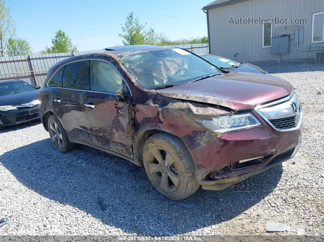 2016 Acura Mdx Acurawatch Plus Package Burgundy vin: 5FRYD4H2XGB023736