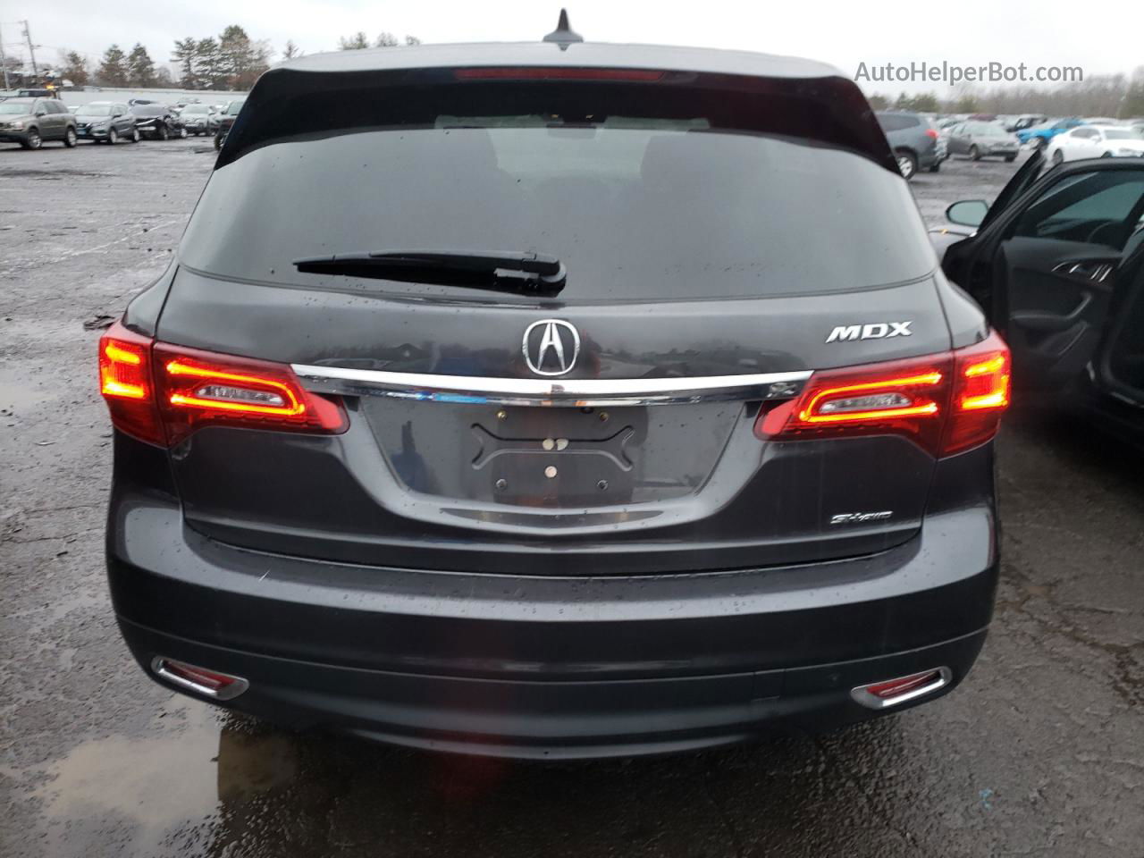 2016 Acura Mdx Technology Серый vin: 5FRYD4H40GB008597