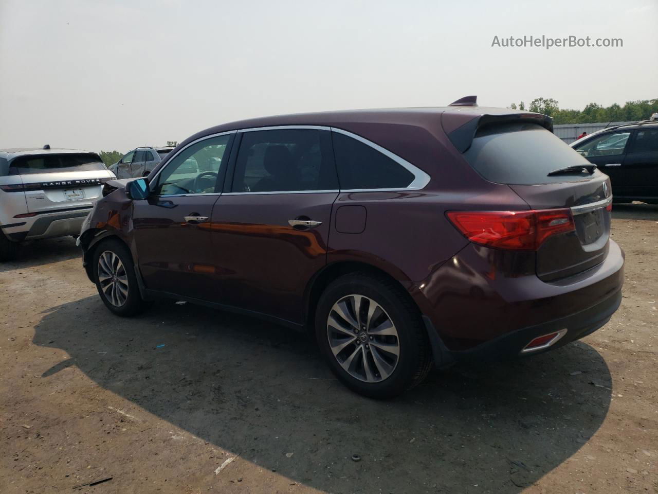 2016 Acura Mdx Technology Бордовый vin: 5FRYD4H40GB023763