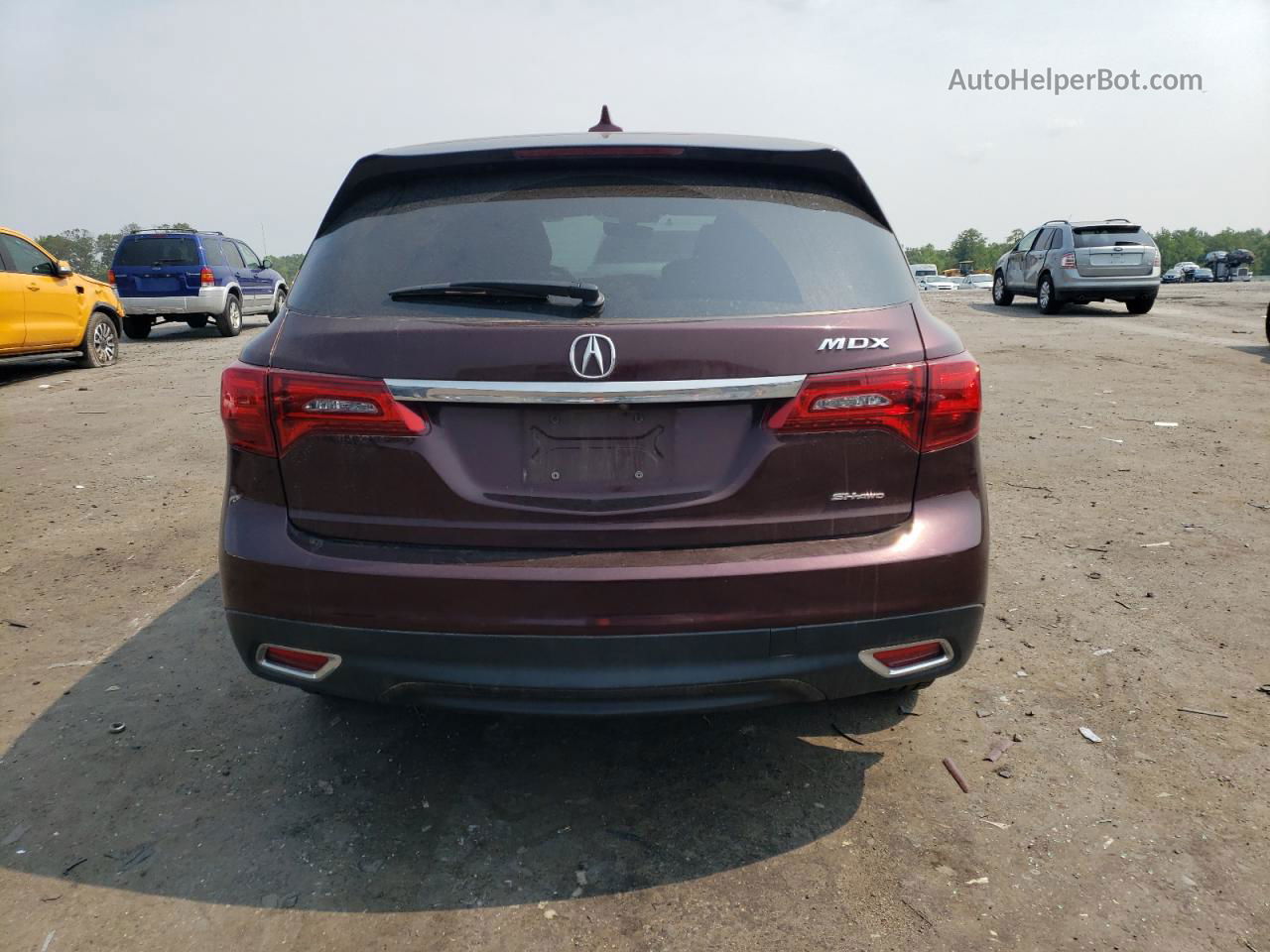 2016 Acura Mdx Technology Burgundy vin: 5FRYD4H40GB023763