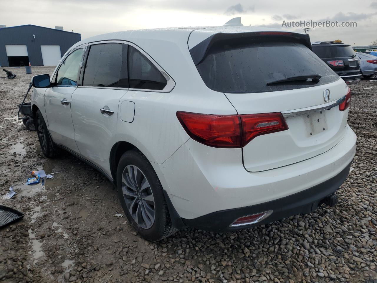 2016 Acura Mdx Technology White vin: 5FRYD4H40GB037016