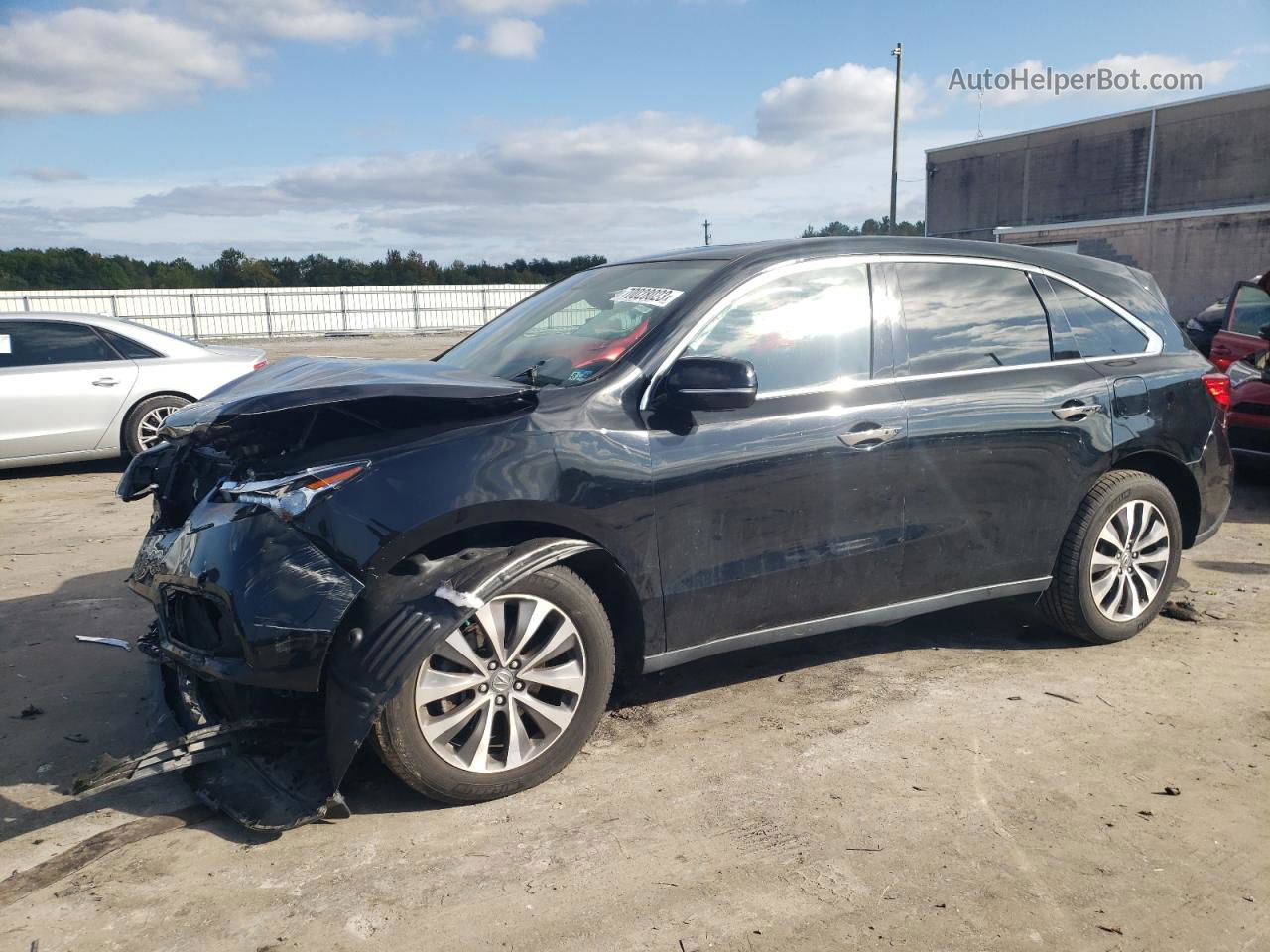 2016 Acura Mdx Technology Black vin: 5FRYD4H40GB039512