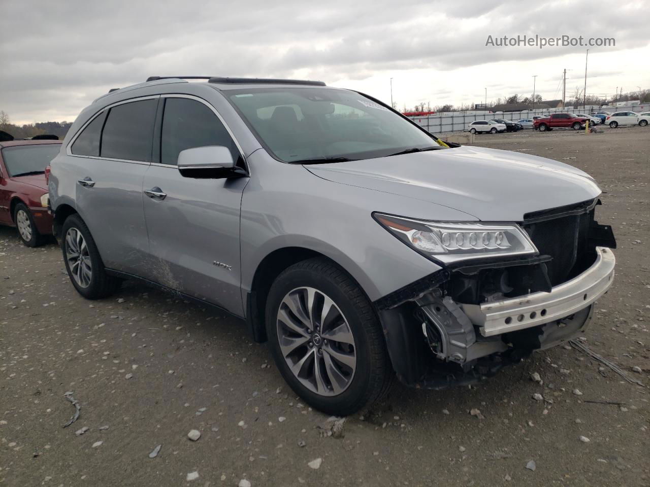 2016 Acura Mdx Technology Серебряный vin: 5FRYD4H40GB046640