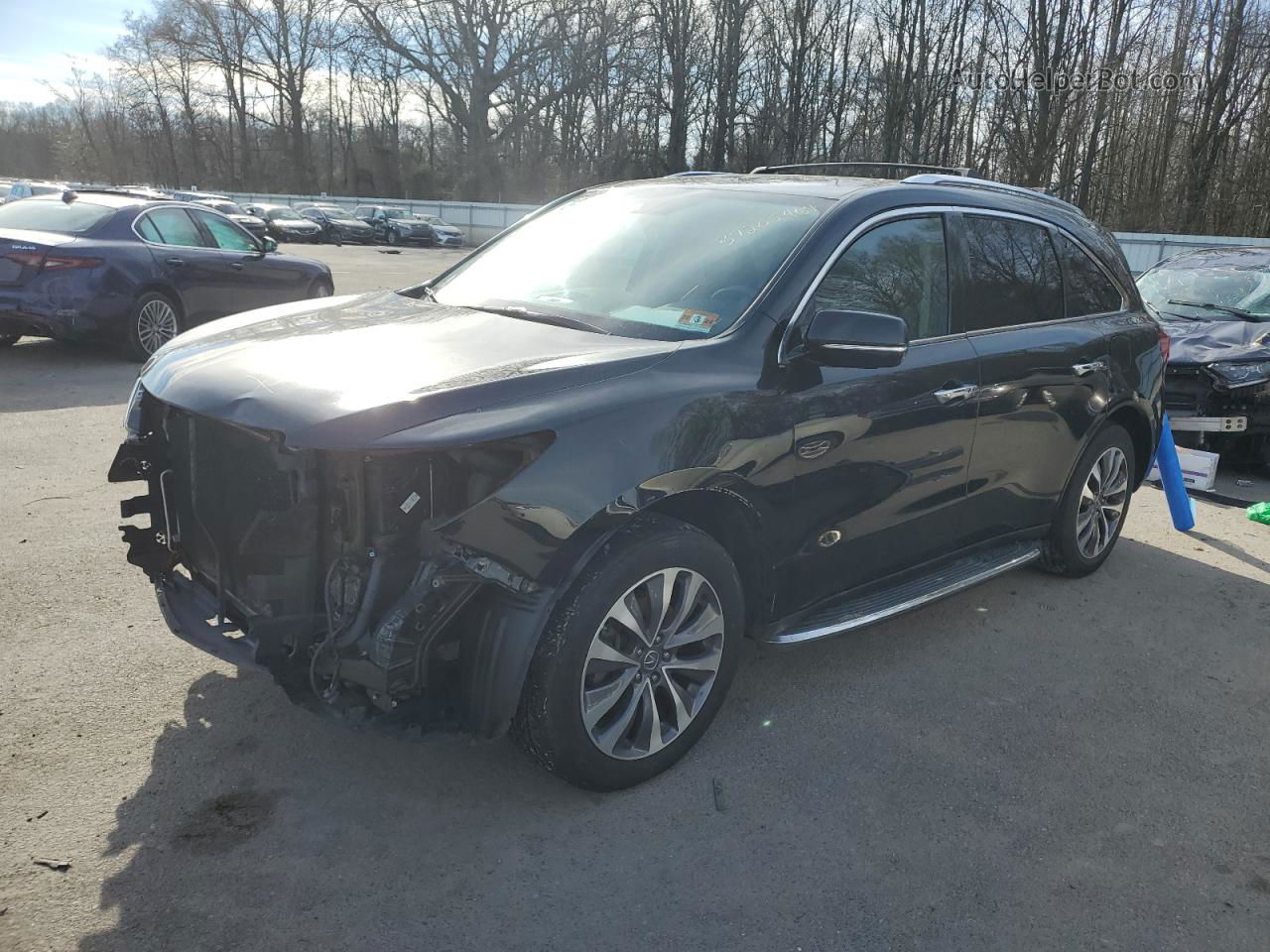 2016 Acura Mdx Technology Черный vin: 5FRYD4H40GB051157