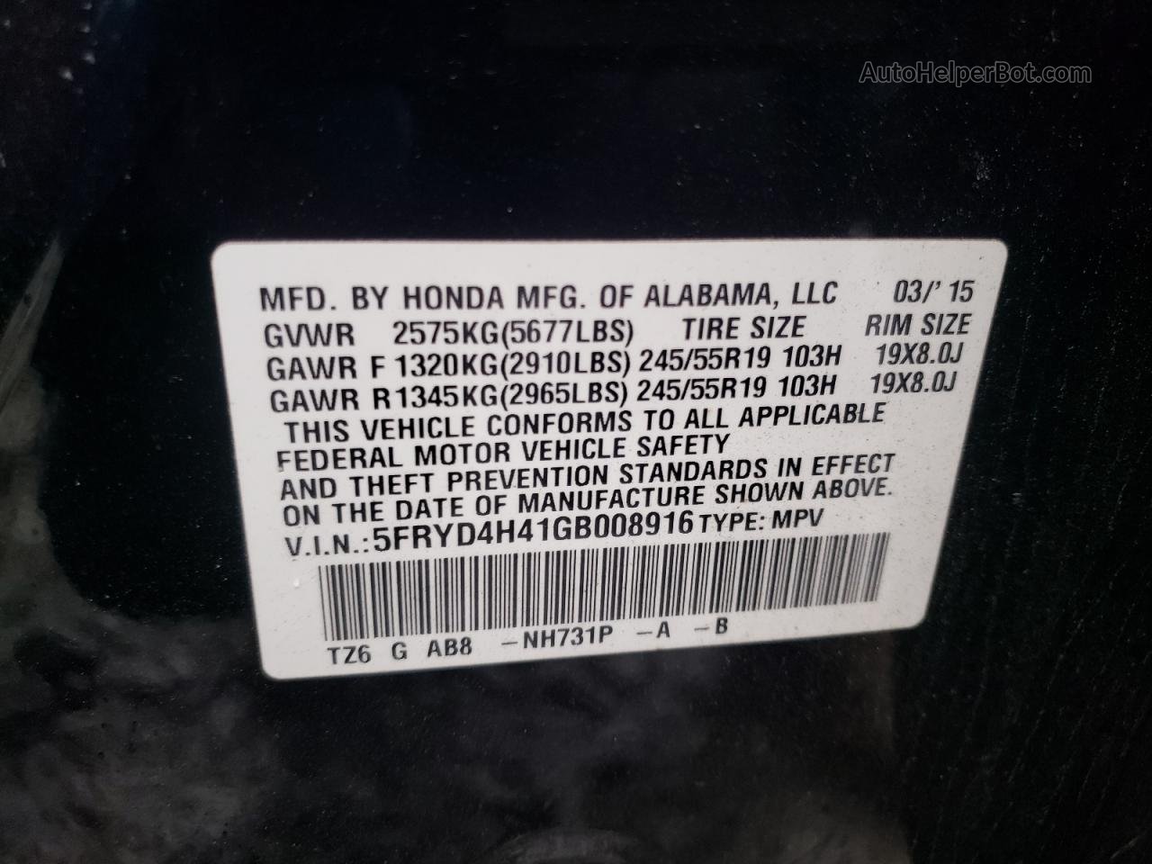 2016 Acura Mdx Technology Black vin: 5FRYD4H41GB008916