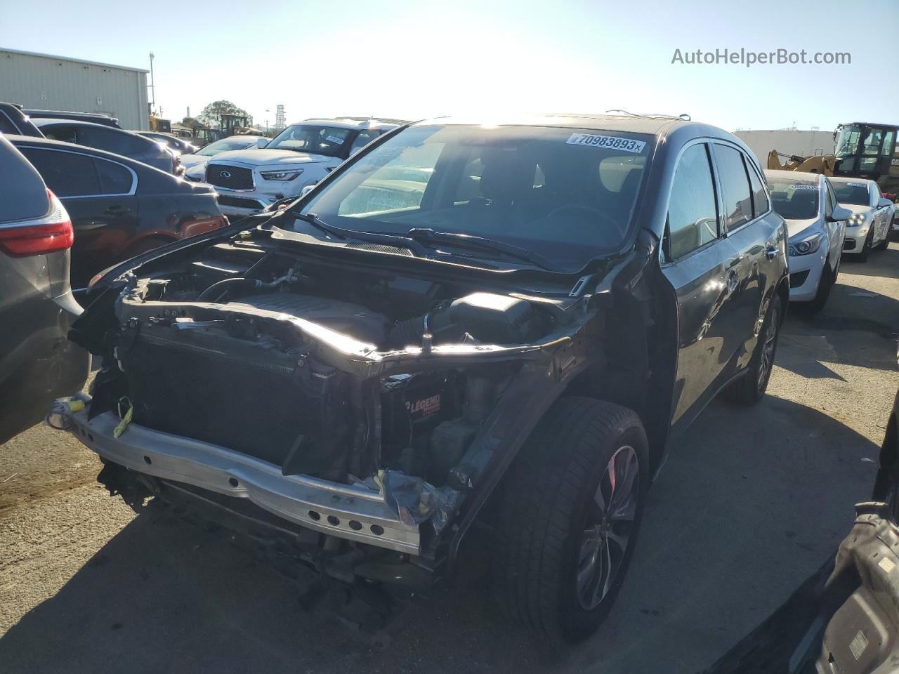 2016 Acura Mdx Technology Серый vin: 5FRYD4H41GB014165