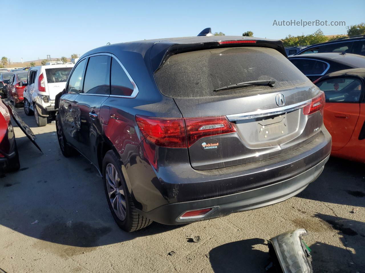 2016 Acura Mdx Technology Серый vin: 5FRYD4H41GB014165